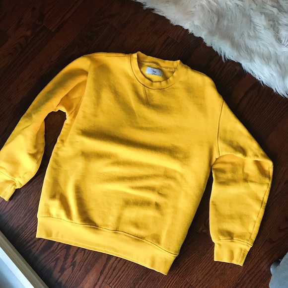 TNA Aritzia Perfect Crew Sweatshirt Yellow